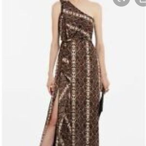 BCBG leopard stunner. Floor length.